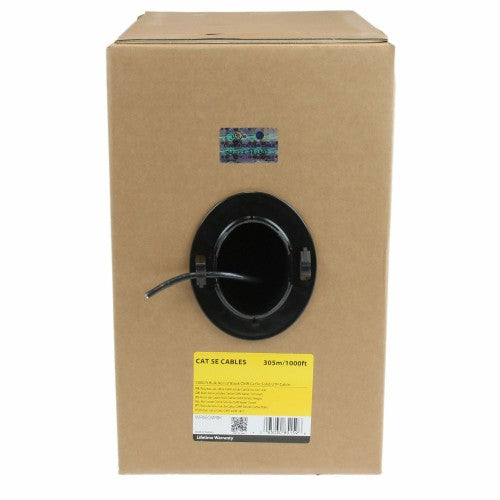 StarTech.com WIR5ECMRBK networking cable Black 12003.9" (304.9 m) Cat5e U/UTP (UTP)