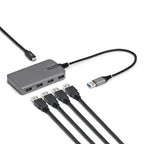 StarTech.com 5G4AC-USB-A-HUB interface hub USB 3.2 Gen 1 (3.1 Gen 1) Type-A 5000 Mbit/s Gray