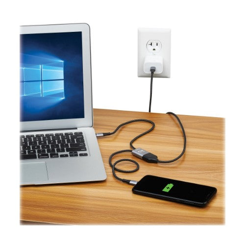 Tripp Lite U420P-2X6-100W USB cable USB 2.0 70.9" (1.8 m) USB C 2 x USB C Black, Gray