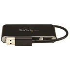 StarTech.com ST4200MINI2 interface hub USB 2.0 480 Mbit/s Black, Silver