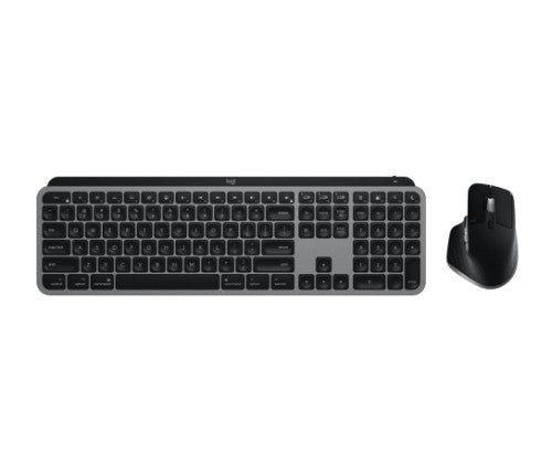 Logitech MX Keys S Combo for Mac keyboard Mouse included Home/Office RF Wireless + Bluetooth QWERTY US English Gray