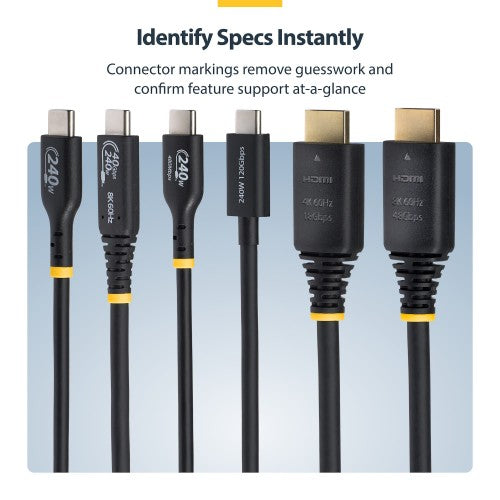 StarTech.com HDMI21-CBL-8K60-5M HDMI cable 196.9" (5 m) HDMI Type A (Standard) Black