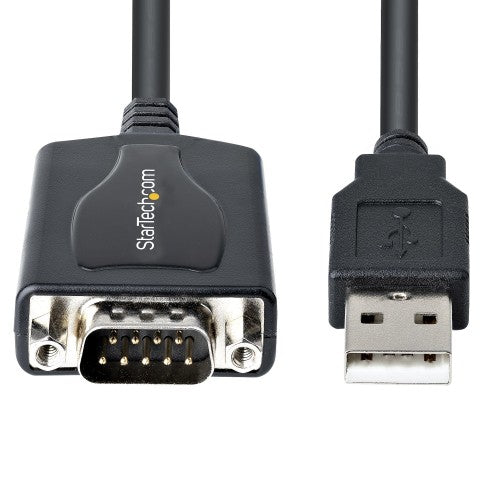 StarTech.com 1P3FPC-USB-SERIAL cable gender changer DB-9 USB Type-A (4 pin) USB 2.0 Black