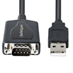 StarTech.com 1P3FPC-USB-SERIAL cable gender changer DB-9 USB Type-A (4 pin) USB 2.0 Black