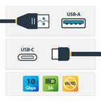 StarTech.com USB31AC1M USB cable USB 3.2 Gen 2 (3.1 Gen 2) 39.4" (1 m) USB A USB C Black
