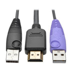 Tripp Lite B055-001-UHD KVM cable Black, Purple