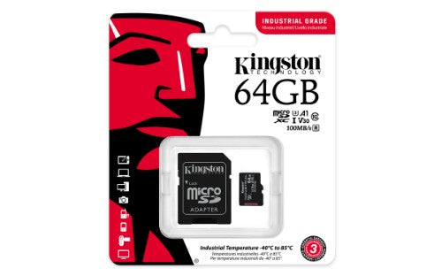Kingston Technology Industrial 64 GB MicroSDXC UHS-I Class 10