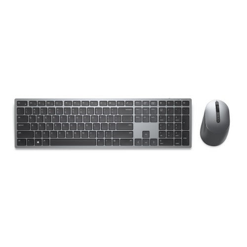 DELL KM7321W keyboard Mouse included Office RF Wireless + Bluetooth Gray, Titanium