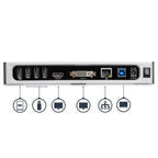StarTech.com DK30ADD laptop dock/port replicator Wired USB 3.2 Gen 1 (3.1 Gen 1) Type-B Black, Silver