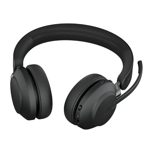 Jabra Evolve2 65 UC Stereo Std Headset Wireless Head-band Office/Call center USB Type-C Bluetooth Charging stand Black