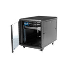 StarTech.com RK1236BKF rack cabinet 12U Freestanding rack Black