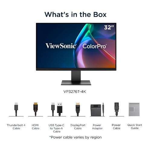 Viewsonic VP Series VP3276T-4K computer monitor 32" 3840 x 2160 pixels 4K Ultra HD LED Black