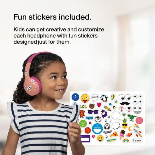 Belkin SoundForm Mini Headphones Wired & Wireless Head-band USB Type-C Bluetooth Pink