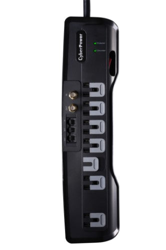CyberPower CSHT706TC surge protector Black 7 AC outlet(s) 125 V 70.9" (1.8 m)