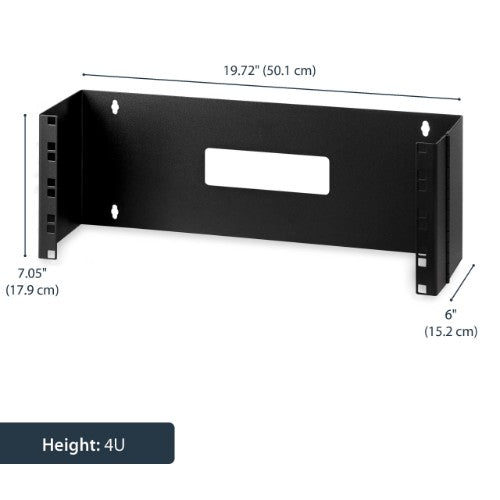 StarTech.com WALLMOUNTH4 rack cabinet 4U Wall mounted rack Black
