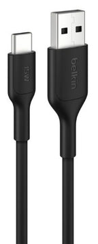 Belkin CAB021FQ1MBK USB cable 39.4" (1 m) USB A USB C Black