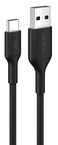Belkin CAB021FQ1MBK USB cable 39.4" (1 m) USB A USB C Black