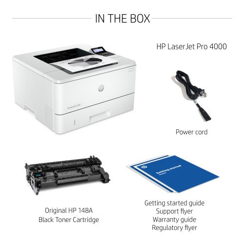 HP LaserJet Pro 4001n Black and white Printer, Ethernet Only