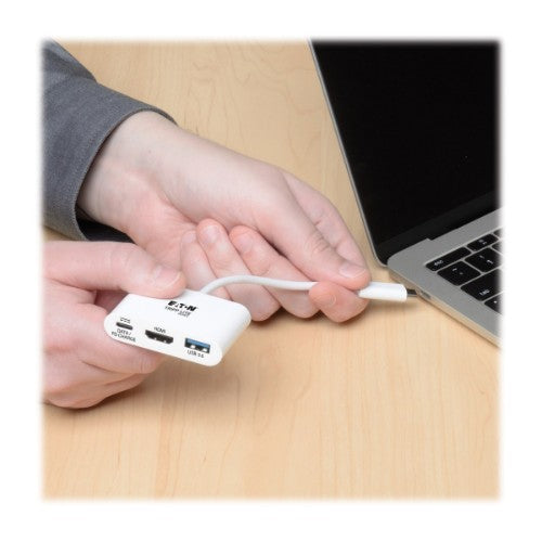 Tripp Lite U444-06N-H4U-C USB graphics adapter 3840 x 2160 pixels White