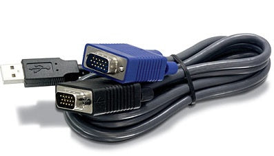 Trendnet 2.8m USB/VGA KVM KVM cable Black 110.2" (2.8 m)