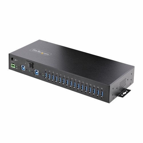 StarTech.com S5G16AINDS-USB-A-HUB interface hub 2 x USB 3.2 Gen 1 (3.1 Gen 1) Type-B 5000 Mbit/s Black