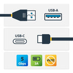 StarTech.com USB315AC1M USB cable USB 3.2 Gen 1 (3.1 Gen 1) 39.4" (1 m) USB A USB C Black
