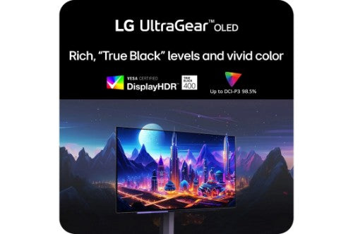 LG 27GS93QE-B computer monitor 27" 2560 x 1440 pixels Quad HD OLED Black