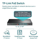 TP-Link TL-SL1218P network switch Unmanaged Gigabit Ethernet (10/100/1000) Power over Ethernet (PoE) 1U Black