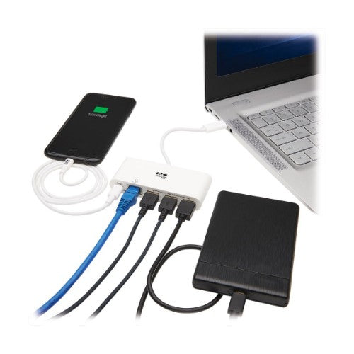 Tripp Lite U460-003-3AG-C laptop dock/port replicator USB 3.2 Gen 1 (3.1 Gen 1) Type-C White