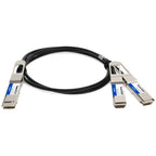 AddOn Networks CAB-D-2Q-200G2-5M-AO InfiniBand/fibre optic cable 98.4" (2.5 m) QSFP-DD 2x QSFP28 Black, Metallic