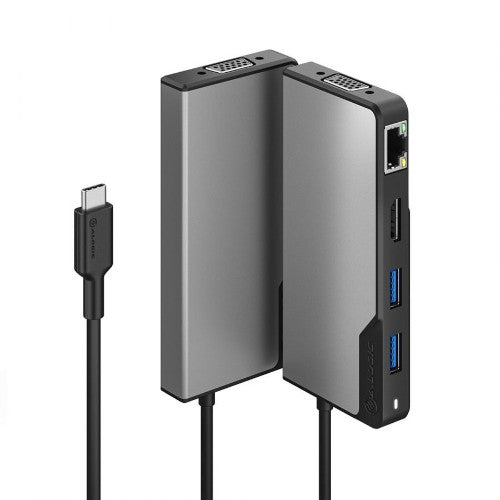ALOGIC UCFUPRGVV2-SGR laptop dock/port replicator USB 3.2 Gen 1 (3.1 Gen 1) Type-C Black, Gray