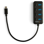 StarTech.com HB30C4AIB interface hub USB 3.2 Gen 1 (3.1 Gen 1) Type-C 5000 Mbit/s Black