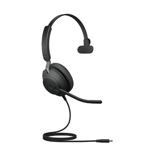 Jabra Evolve2 40 SE MS Mono Headset Wired Head-band Calls/Music USB Type-C / USB Type-A Black