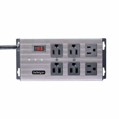 StarTech.com 6N515S8-POWER-STRIP power distribution unit (PDU) 6 AC outlet(s) Gray