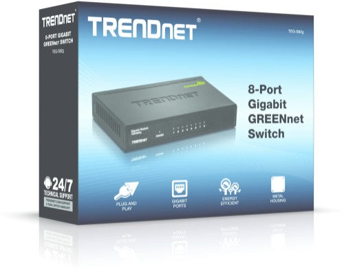 Trendnet GREENnet Unmanaged Gigabit Ethernet (10/100/1000) Black