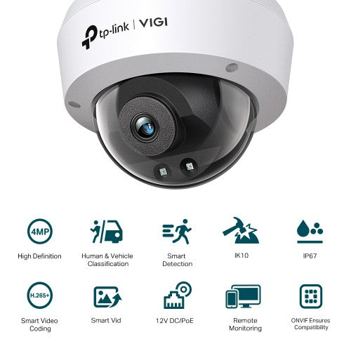 TP-Link VIGI C240I (2.8mm) Dome IP security camera Indoor & outdoor 2560 x 1440 pixels Ceiling/wall