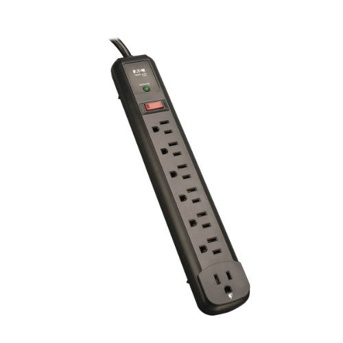 Tripp Lite TLP74RB surge protector Black 7 AC outlet(s) 120 V 48" (1.22 m)
