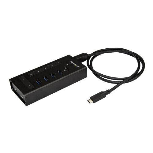 StarTech.com HB30C5A2CST interface hub USB 3.2 Gen 1 (3.1 Gen 1) Type-B 5000 Mbit/s Black