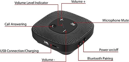 Cyber Acoustics SP-2000 speakerphone Universal USB/Bluetooth Black
