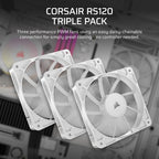Corsair RS120 Computer case Fan 4.72" (12 cm) White 3 pc(s)
