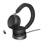 Jabra Evolve2 75 Headset Wired & Wireless Head-band Office/Call center Bluetooth Charging stand Black
