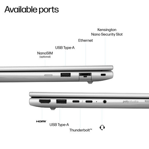 HP EliteBook 6 G1i 14 inch Notebook AI PC Wolf Pro Security Edition Intel Core Ultra 7 265U Laptop 14" WUXGA 16 GB DDR5-SDRAM 512 GB SSD Wi-Fi 7 (802.11be) Windows 11 Pro Silver