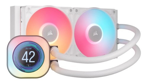 Corsair iCUE LINK TITAN 240 RX LCD Processor All-in-one liquid cooler 4.72" (12 cm) White 1 pc(s)