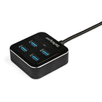 StarTech.com HB31C4AB interface hub USB 3.2 Gen 2 (3.1 Gen 2) Type-C 10000 Mbit/s Black