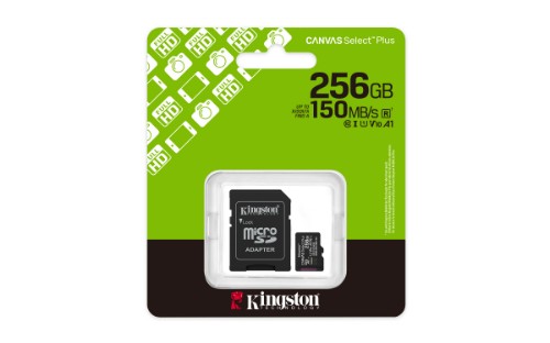 Kingston Technology Canvas Select Plus Gen3 256 GB MicroSDXC UHS-I Class 10
