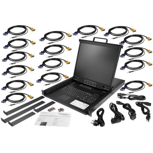 StarTech.com RKCONS1916K rack console 19" 1280 x 1024 pixels Black 1U