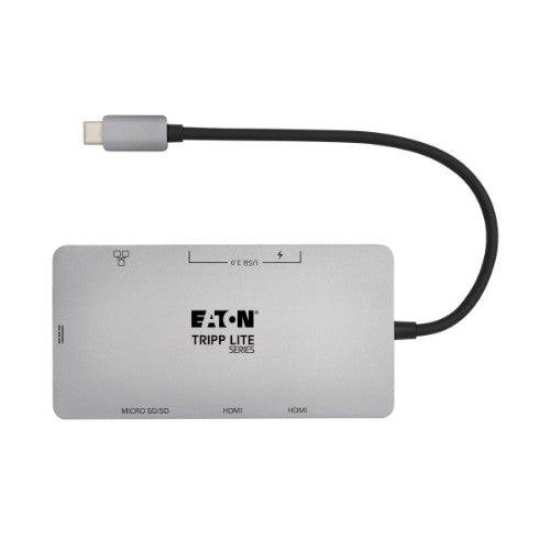 Tripp Lite U442-DOCK8G-GG laptop dock/port replicator Wired USB 3.2 Gen 1 (3.1 Gen 1) Type-C Black, Gray