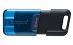 Kingston Technology DataTraveler 80 M USB flash drive 64 GB USB Type-C 3.2 Gen 1 (3.1 Gen 1) Black, Blue