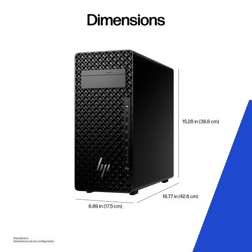 HP Z2 G1i Wolf Pro Security Edition Intel Core Ultra 7 265K 32 GB DDR5-SDRAM 1 TB SSD NVIDIA RTX 2000 Ada Windows 11 Pro Tower Workstation AI Workstation, AI PC Black