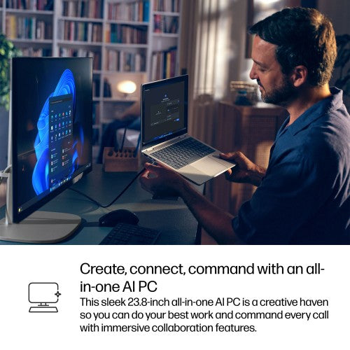 HP EliteStudio 8 G1i AI PC Wolf Pro Security Edition Intel Core Ultra 7 265 23.8" 1920 x 1080 pixels All-in-One PC 16 GB DDR5-SDRAM 512 GB SSD Windows 11 Pro Wi-Fi 7 (802.11be) Silver